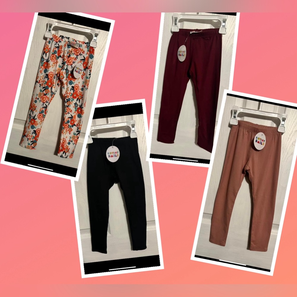 Bundle of 4 pair of Dot Dot Smile Leggings, all Size 2T, all NWT!